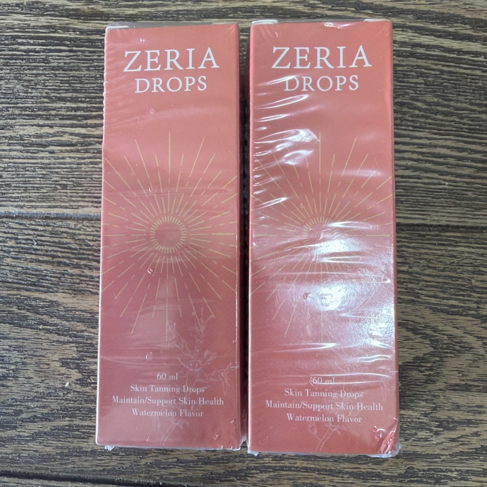 2X -Zeria Drops- Skin Drops -Maintain+Support Skin Health -60ml Watermelon 6/27